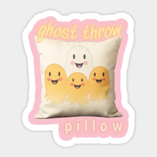 ghost throw pillow Sticker